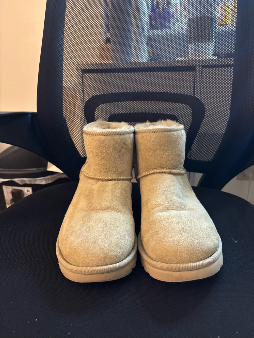 Women Classic Cozy Short Boot - Sand Size 8